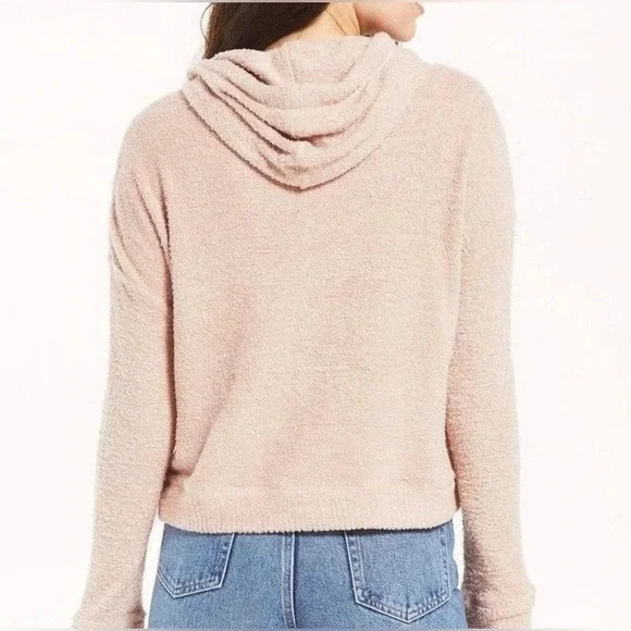 Z Supply Kacey Feather Hoodie in Mauve - Picture 4 of 9